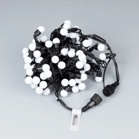 Светодиодная гирлянда ARD-BALL-CLASSIC-D17.5-20000-BLACK-200LED BLUE (230V, 14W) (Ardecoled, IP65)