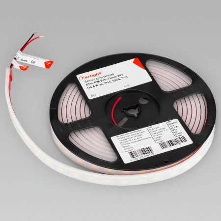 Светодиодная Лента герметичная RTW-PW-B60-13mm 24V Day4000 (14.4 W/m, IP66, 5060, 5m) (Arlight, -)