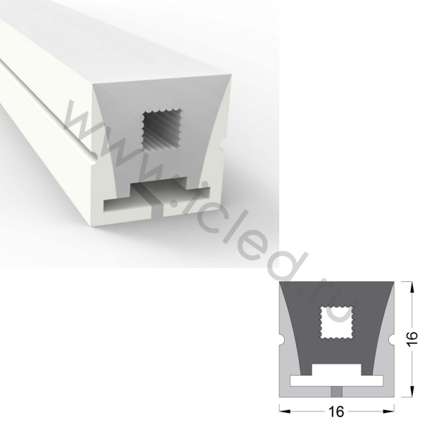 Силиконовая оболочка T1616 S7 (16*16mm, pcb 12mm, торец)