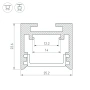 Профиль SL-LINE-2522-2500 WHITE (Arlight, Алюминий)