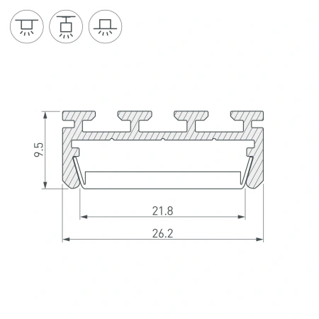 Профиль PLS-LOCK-2000 ANOD (Arlight, Алюминий)