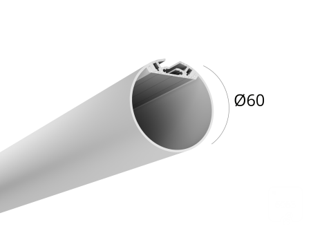Алюминиевый LED профиль TUBE 60 с экраном — 2500mm