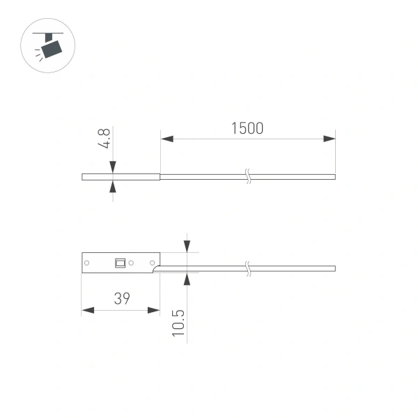 Коннектор питания MAG-MICROCOSM-CON-POWER (BK) (Arlight, IP20 Пластик)