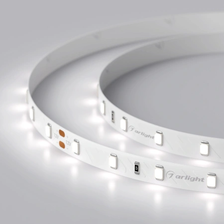 Светодиодная Лента RT-A60-8mm 24V White6000 (7.2 W/m, IP20, 2835, 5m) (Arlight, Открытый)