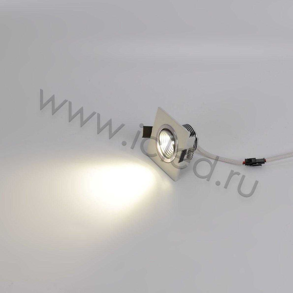 Светодиодный светильник встраиваемый 65 Series White Square (3W,Day White)