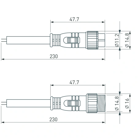 Коннектор питания ARL-LINE-2pin (24V) (Arlight, Закрытый)