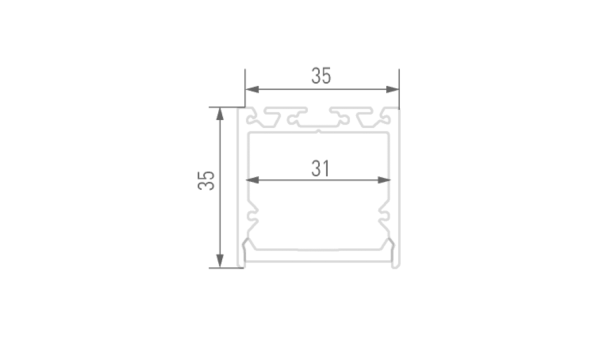 Алюминиевый профиль Design LED LS.3535-B-R