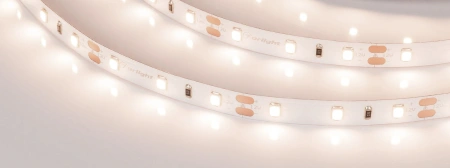 Светодиодная Лента RT-A60-8mm 12V Warm3500 (4.8 W/m, IP20, 2835, 5m) (Arlight, Открытый)