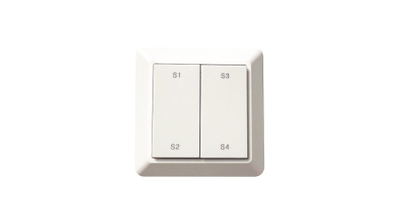 Настенная радио панель EASYBUS на 1 зону и 4 сцены, без батарейки