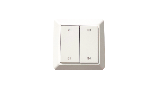 Настенная радио панель EASYBUS на 1 зону и 4 сцены, без батарейки