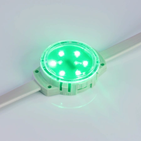 Модуль управляемый SOLEX-DMX-3535-6-24V RGB 120deg (D40x16mm, 1.5W, IP67) (Arlight, Пластик, 3 года)