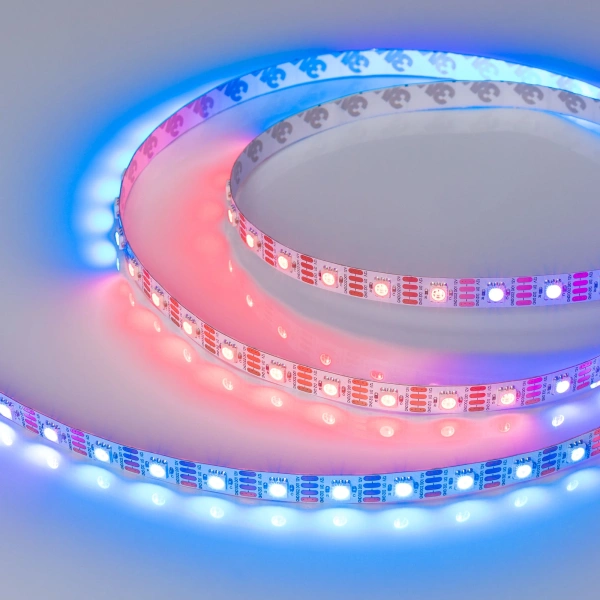 Светодиодная Лента SPI-B60-10mm 12V RGB-PX1-RAM (9.3 W/m, IP20, 5060, 5m) (Arlight, бегущий огонь)