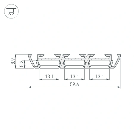 Профиль PHS-3X-2000 ANOD (Arlight, Алюминий)
