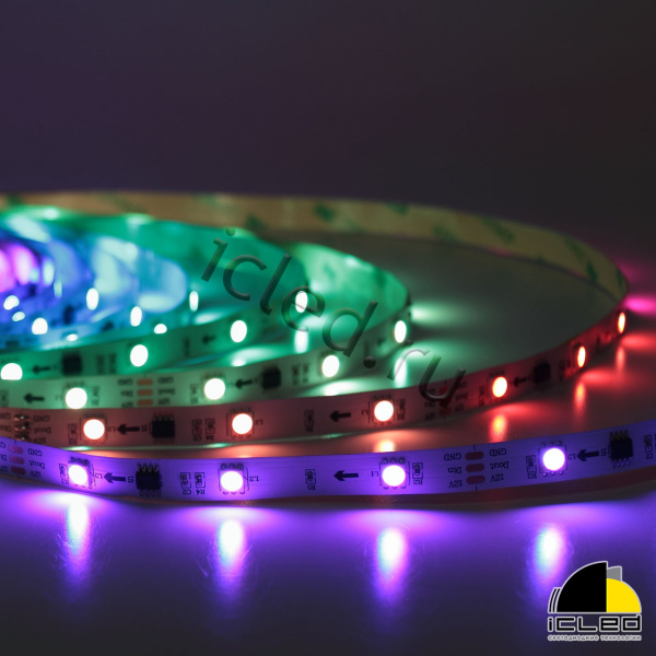 Светодиодная лента LUX class, 5050, 30 led/m, A33, RGB-SPI (WS2811A), 12V, IP33