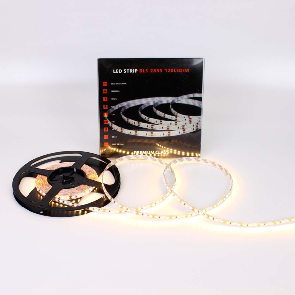 Светодиодная лента Class Premium, 2835, 120 led/m, warm white, 12V, IP33, A34