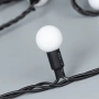 Светодиодная гирлянда ARD-BALL-CLASSIC-D23-10000-BLACK-80LED BLUE (230V, 3.5W) (Ardecoled, IP65)
