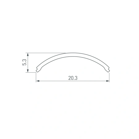 Экран ARH-KANT-H16-S Round Opal (Arlight, Пластик)