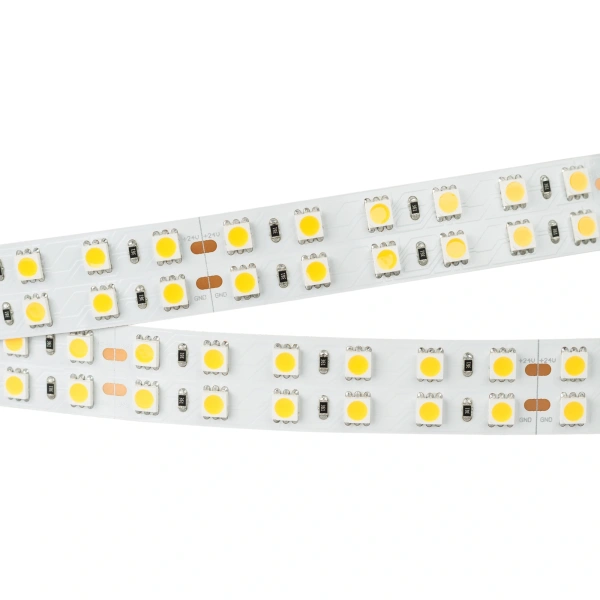 Светодиодная Лента RT 2-5000 24V Warm2700 2x2 (5060, 720 LED, LUX) (Arlight, 34.4 Вт/м, IP20)