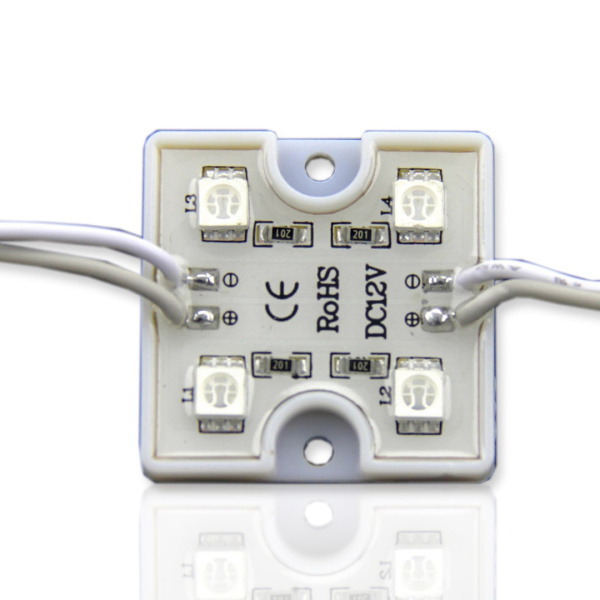 Светодиодный модуль квадратный 5050-4 (1,44W, 12V, Blue)