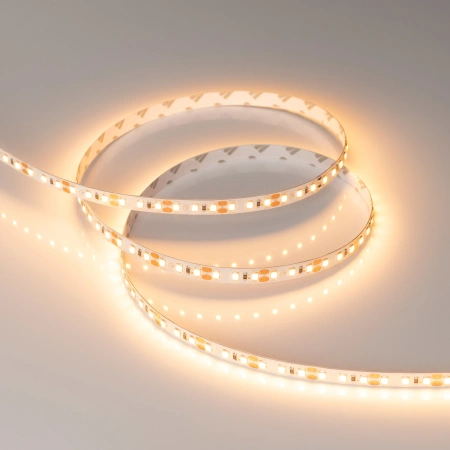 Светодиодная Лента RT-A120-8mm 12V Warm2400 (14.4 W/m, IP20, 2835, 5m) (Arlight, Открытый)
