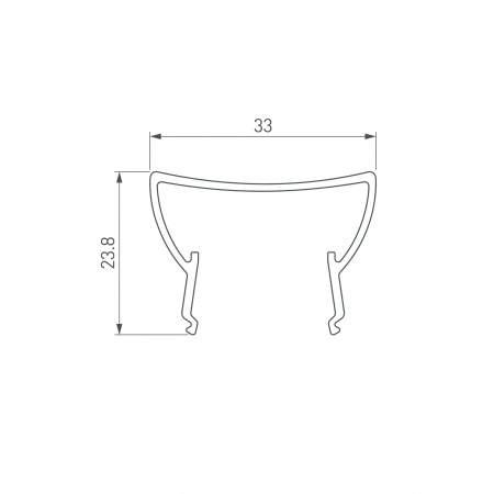 Экран ARH-WIDE-(B)-H20-2000 TPZ Opal-PM (Arlight, Пластик)