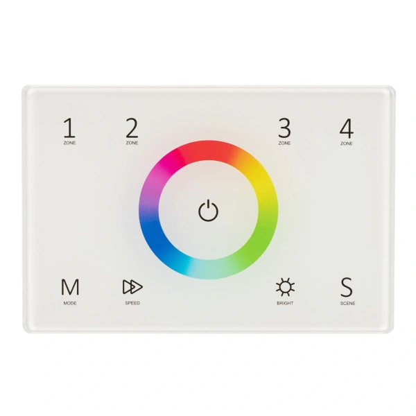 Панель Sens SMART-P83-RGB White (230V, 4 зоны, 2.4G) (Arlight, IP20 Пластик, 5 лет)