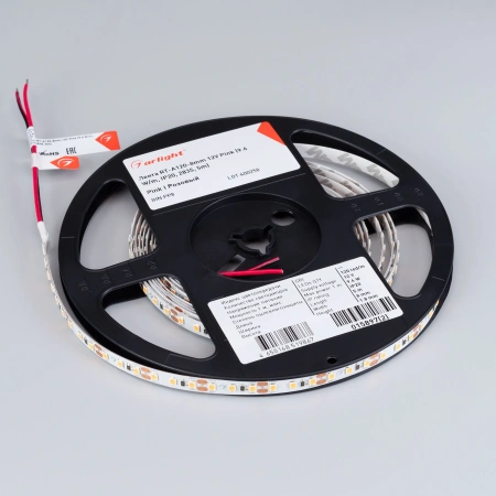 Светодиодная Лента RT-A120-8mm 12V Pink (9.6 W/m, IP20, 2835, 5m) (Arlight, Открытый)