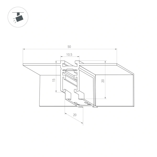 Коннектор угловой MAG-MICROCOSM-CON-FDW-L90-INT (BK, внутренний) (Arlight, IP20)