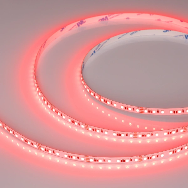 Светодиодная Лента RT-A120-8mm 24V RGB (12 W/m, IP20, 2835, 5m) (Arlight, 5 лет)