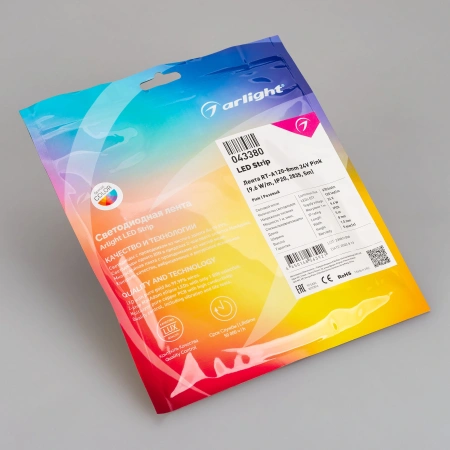 Светодиодная Лента RT-A120-8mm 24V Pink (9.6 W/m, IP20, 2835, 5m) (Arlight, -)