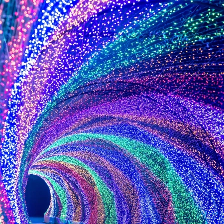 Светодиодная гирлянда ARD-CURTAIN-CLASSIC-2000x2500-CLEAR-405LED RGB (230V, 81W) (Ardecoled, IP65)