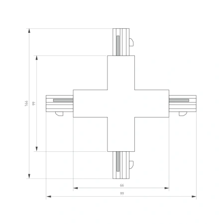 Коннектор крестовой LGD-4TR-CON-X-BK (C) (Arlight, IP20 Пластик, 3 года)