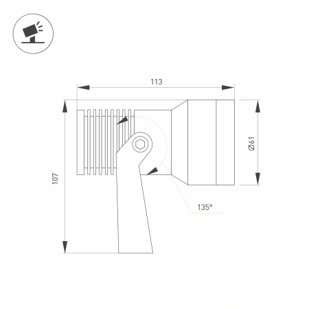 Светильник KT-RAY-COLOR-R61-12W RGB-Warm3000 (DG, 36 deg, 12V) (Arlight, IP67 Металл, 3 года)