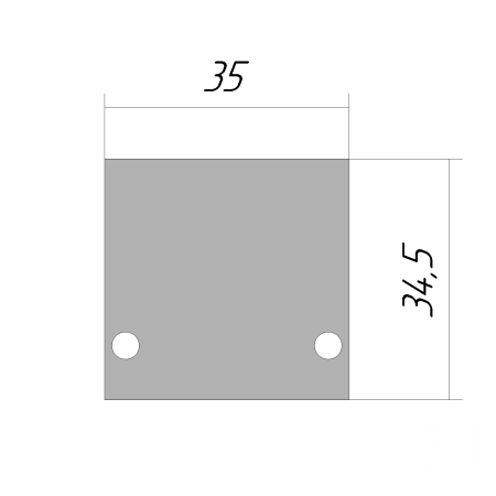 Заглушки для профиля LINE 3535 Silver