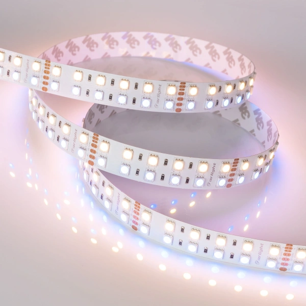 Светодиодная Лента RT-B144-19mm 24V RGBW-Warm (32 W/m, IP20, 5060, 5m) (Arlight, Открытый)