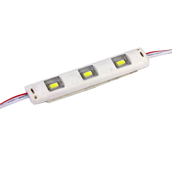 Светодиодный модуль линейный 5730-3 MOD44 (1,5W, 12V, cool white)