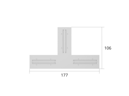 Соединительный элемент 6063 TrackLine Edgeless (L2 RAL9005)