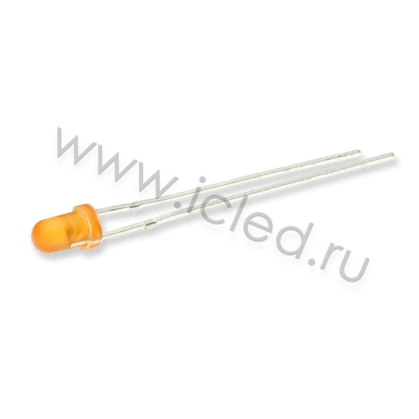 Светодиод ICL-3mm LE69 (orange, 500-700 mcd, diffuse)
