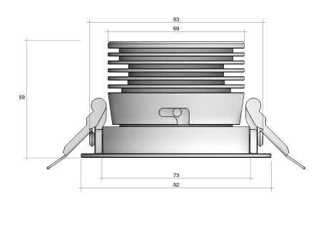 Point COB (Silver 60deg — 3K 10W CRI85)