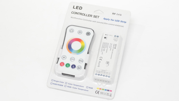 Контроллер с пультом RGB+CCT RF V5-M IC90 (12-24V, 180-360W)