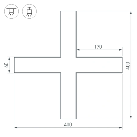 Крестовина SL-LINE-6070 (Arlight, Металл)