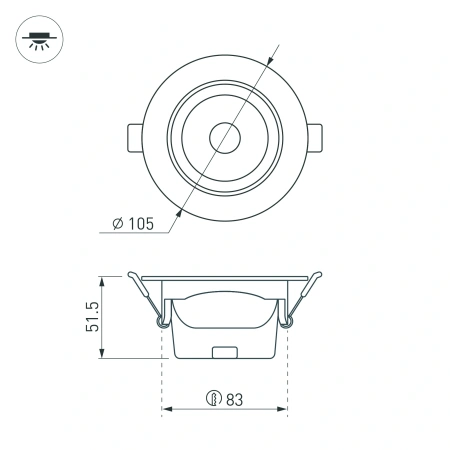 Светильник LTD-POLAR-TURN-R105-10W Day4000 (WH, 36 deg, 230V) (Arlight, IP20 Пластик, 3 года)