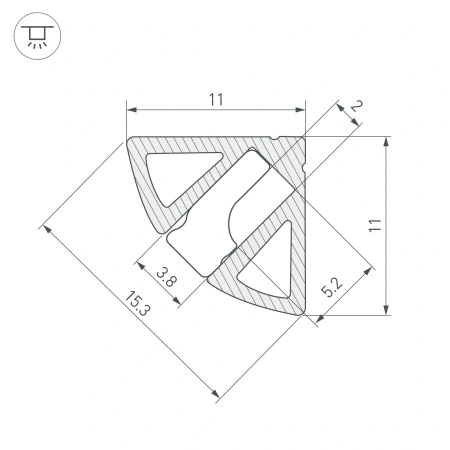 Профиль SL-KANT-H11-2000 ANOD OLIVE GREY (Arlight, Алюминий)