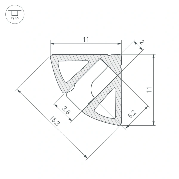 Профиль SL-KANT-H11-2000 ANOD OLIVE GREY (Arlight, Алюминий)