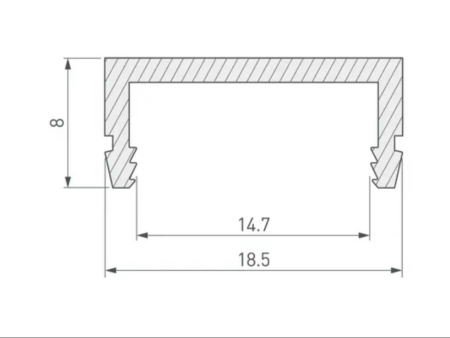 Профиль для ленты GL-220V-3000K-IP65