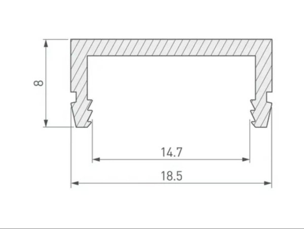 Профиль для ленты GL-220V-3000K-IP65