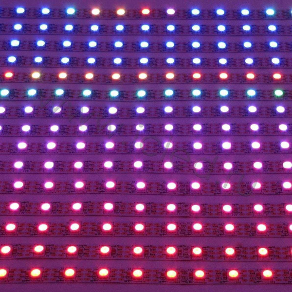 Светодиодная лента LUX class, 5050, 60 led/m, V62, RGB-SPI (WS2811A), 5V, белый шлейф, IP33