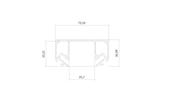 Профиль 6063 LINE3535 STC – 2000mm