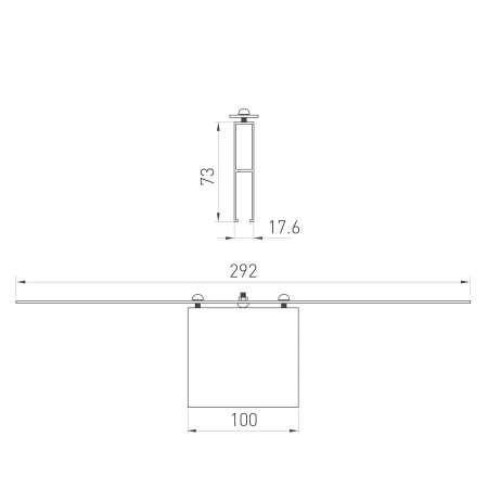 Коннектор прямой ALT-LINEAIR-FLAT-CON-I-2094 (ANOD) (Arlight, IP20 Металл, 3 года)