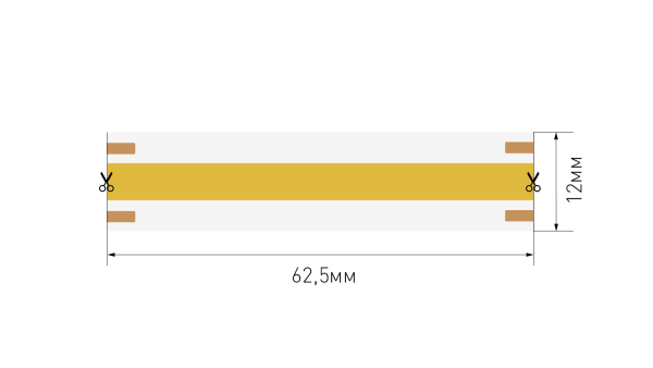 Лента светодиодная 5 в 1 COB, 560 LED/м, 16 Вт/м, 24В , IP20, Цвет: RGBWC